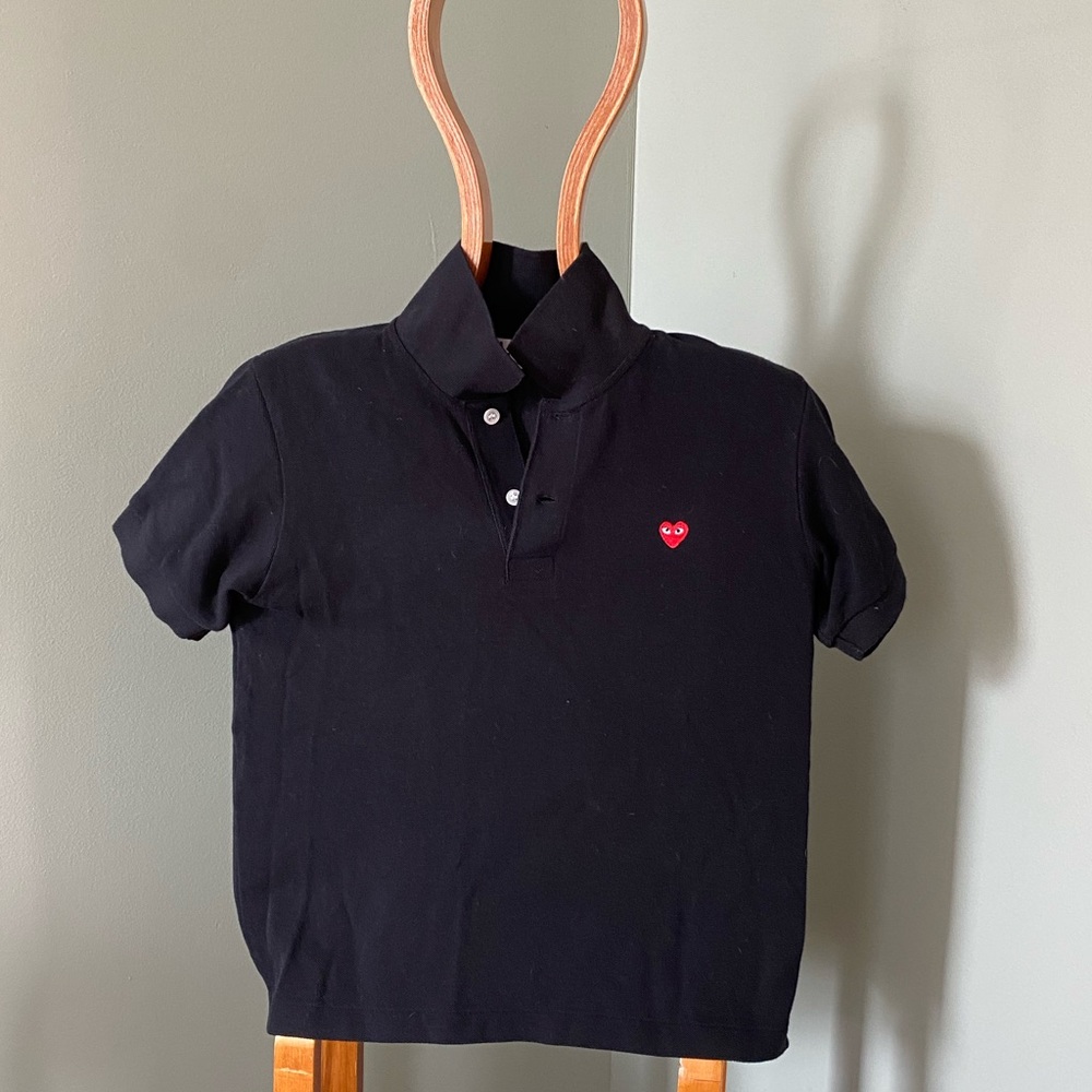 Comme Des Garçons Play Heart-Patch Polo Shirt